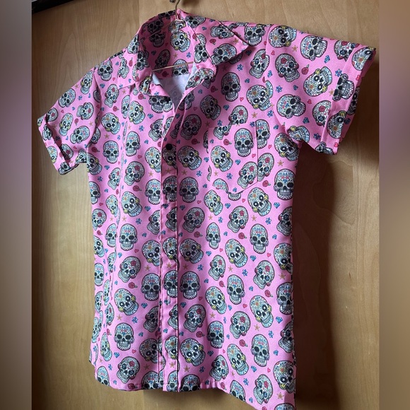 Men’s Skulls Button Down Shirt size M - Picture 3 of 5
